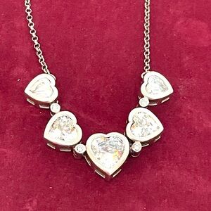 Sterling Crystal Heart Necklace!